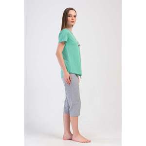 Combinaison de nuit ovale à manches courtes et col rond pour femmes - Product Image 3