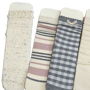 Calcetines Largos para Mujer, Diseño con Lazo, Transpirables, de Fibra de Poliéster, Estilo Juvenil - Product Image 4