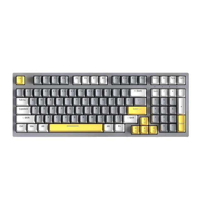New Hot Swappable Mini Mechanical Gaming Keyboard RGB Backlit Wired USB 2.0 98 Keys Red Switches Ultra Thin for PC Laptop