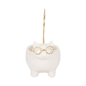 Vassoio Portagioie in Ceramica a Forma di Gattino per Arredamento Casa, Tavolino da Caffè, Comodino, Bagno, Vanità Decorativa - Product Image 4