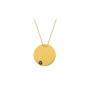 สร้อยคอทอง14K ID nazar เสน่ห์ส่วนตัวเครื่องประดับดีสำหรับผู้หญิงทำในตุรกี - Product Image 2