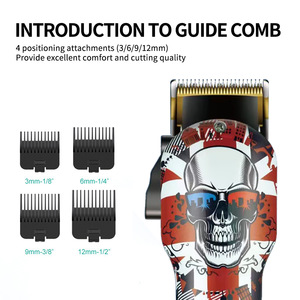 Cortadora de Pelo Eléctrica Profesional, Recortadora de Barba Recargable, Máquina de Corte de Pelo para Hombre, Afeitadora - Product Image 4