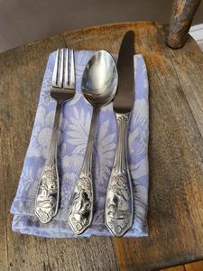 Servilletas de Lino Blancas y Moradas, Creativas, Elegantes, Más Vendidas, Adecuadas para Restaurantes y Bodas, Alta Calidad - Product Image 4