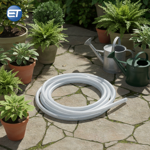 Niet-toxische, flexibele, transparante <span class=keywords><strong>PVC</strong></span>-gevlochten slang, slijtvast, vezelversterkt, voor transport van lichte chemicaliën, ISO-gecertificeerd - Product Image 2