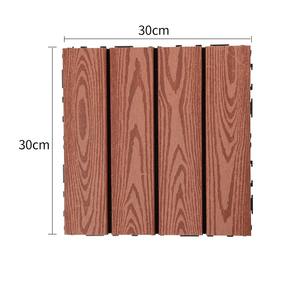 SHENGCHENG WPC Woodgrain Interlocking Composite Decking Tiles Outdoor Use Easy DIY Deck Tiles Exterior - Product Image 2