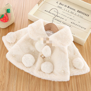 Cappotti e Giacche in <span class=keywords><strong>Pelliccia</strong></span> con Collo Alto e Perline <span class=keywords><strong>per</strong></span> Bambine di 3 Anni - Product Image 4