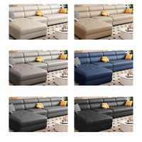 Ensemble de canapés en cuir en forme de L de haute qualité, meubles de salon, design moderne, ensemble de canapés pour la maison, style luxueux