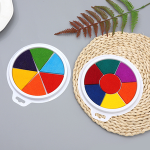 Boyi Xuan, venta al por mayor, no tóxico, lavable, divertido, pinturas para los dedos para niños, dibujo, 6/7 colores, almohadilla de pintura - Product Image 4