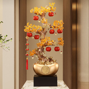 Árbol de la Fortuna para Decoración de Suelos, Adorno para Entrada de Oficina, Regalo de Inauguración de Casa o Negocio, Decoración para el Hogar que Atrae la Riqueza - Product Image 5