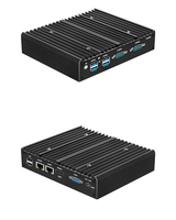 Mini PC N100 Sin Ventilador a Buen Precio, 2 Puertos LAN, 2 Puertos COM RS2332/485, Computadora Industrial NUC con 6 USB, VGA, HDMI