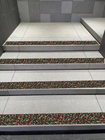 Xuri Bande adhésive antidérapante en caoutchouc simple face résistante à la chaleur pour marches d'escalier
