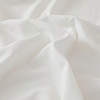 Vente en gros de draps-housses en tissu polyester blanc uni, écologiques, résistants à la décoloration, avec bord élastique