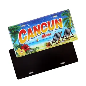 Letrero de aluminio con relieve para matrícula de coche, Logo personalizado promocional, placa de matrícula de los Estados Unidos, imán de nevera - Product Image 4