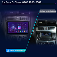 Junsun Android Auto Autoradio Navigation pour Mercedes Benz Classe C W203 2005-2009 C200 C230 C240 C320 C350 CLK W209 Multimédia