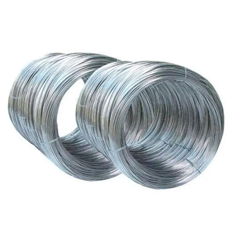 Alambre de acero galvanizado de línea de plata brillante recubierto de zinc 1,8mm 2mm de diámetro Alambre de acero galvanizado