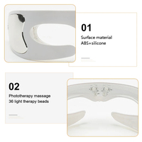 Masseur oculaire électrique chauffant portable Bright Eyes avec lumière rouge pour la relaxation à domicile, au bureau et en voyage