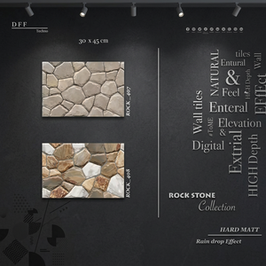 Easy Installation Outdoor Wooden 300x450mm Natural Stone 30x45cm Home Decoration Exterior Wall Ceramic Tiles for Hotel Elevation - Product Image 4