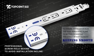 Mềm đóng ngăn kéo <span class=keywords><strong>Slide</strong></span> 12 inch Heavy Duty mở rộng đầy đủ ngăn kéo glides Ball bearing nội <span class=keywords><strong>rails</strong></span> cho đồ nội thất ngăn kéo - Product Image 5