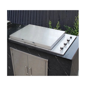 3 Burner phẳng thép không gỉ được xây dựng trong bảng Top gas nướng thả trong nhà bếp ngoài trời di động - Product Image 1