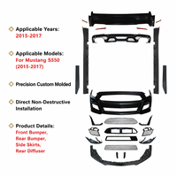 Kit de conversion de carrosserie complet style GT500 pour Ford Mustang S550 2015 2016 2017 avec pare-chocs avant et arrière et jupes latérales