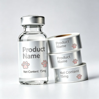 Étiquettes imperméables mates argentées pour soins de la peau - Autocollants personnalisés pour sérum à l'acide hyaluronique et ampoules d'emballage médical et esthétique