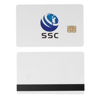 Cartes à puce SLE4442 de haute qualité avec bande magnétique HiCo 2 pistes, cartes PVC vierges, cartes de crédit vierges Visa imprimables pour imprimantes d'identification