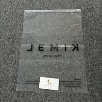 Sac de vêtement de luxe avec logo personnalisé, fermeture éclair transparente, matériau imperméable à l'humidité, emballage