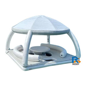 8인용 레저 드롭 스티치 에어 데크 바닥, 풍선 바 플로팅 플랫폼 아일랜드, 풍선 차양 텐트 플로팅 독 - Product Image 1