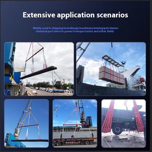 고강도 5톤 산업용 크레인 리프팅 벨트 5~8미터 길이 평면 이중 버클 링 아이 웨빙 슬링 무한 패턴 - Product Image 3