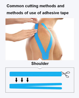 Ruban de sport élastique personnalisé de 5cm en coton imperméable pour la kinésiologie athlétique