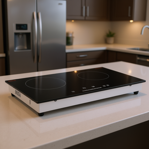 Placa de Cocina Eléctrica de 2 Quemadores, 23.6x13.3 Pulgadas, Cerámica Radiante, Control Táctil, Tipo Empotrable, Uso Doméstico - Product Image 2