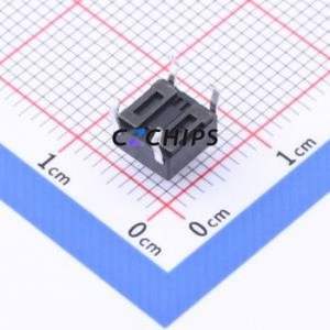 TC-6610-5.5-260G Tactile Switch Through hole-4P,6x6mm Switch Single Pole Single Throw Round Button 2.6N Through Hole - Product Image 2