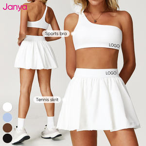 Janya özel Logo Yoga salonu spor giyim setleri nefes hızlı kuru Pickleball giymek kadınlar için <span class=keywords><strong>2</strong></span> parça Golf tenis etek seti - Product Image 1