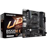 Gigabyte B550M K AM4 Micro ATX 128 GB Motherboard 4 DDR4 4733MHz PCIe 4.0 Dual M.2 DP GbE LAN Gaming-Mainboard