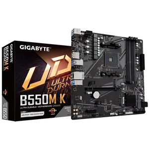 เมนบอร์ด Gigabyte <span class=keywords><strong>B550M</strong></span> K AM4 Micro ATX 128 GB รองรับ DDR4 4733MHz PCIe 4.0 Dual M.2 DP GbE LAN สำหรับเล่นเกม - Product Image 1