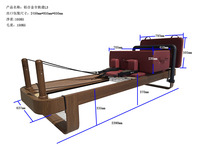 Reformer de Pilates multifonctionnel en aluminium pour la maison, les studios professionnels, l'entraînement de yoga, la musculation, la santé, respectueux de l'environnement