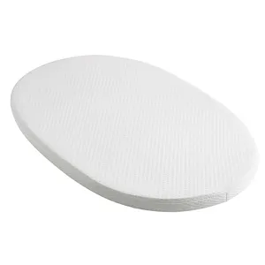 Armazenamento Oval espuma bassinet colchão pad com tampa algodão orgânico natural removível