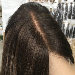 Parrucche ebree anteriori in pizzo umano vergine, parrucca di capelli europei grezzi frontali trasparenti 13x4 13x6 ondulati naturali di grado 12A - Product Image 2