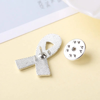 Broches Ruban de Sensibilisation Rouge, Ruban Rose pour la lutte contre le VIH/SIDA, Badge de revers pour la lutte contre le cancer du sein, Broche multicolore effet goutte d'huile