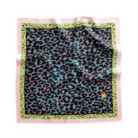 Écharpe bandana chic de style bohème à imprimé artistique, effet soie, pour femmes, polyvalente, carrée, pour la tête
