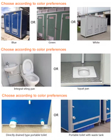ZENO Portable Outhouse Métal Toilettes Publiques Camping Cabine Mobile Toilettes Douche avec Réservoir D'eau Mobile Wc à Vendre