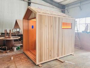 Haut-parleur moderne d'extérieur pour villa à toit pointu, 2 personnes, 12KW 6KW, bois massif, 220V - Product Image 1