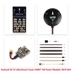 Controlador de vuelo de circuito de Dron Holybro Pixhawk 6C con soporte de caja de aluminio PM02/PM06/PM07 módulo de potencia M9N/M10 módulo <span class=keywords><strong>GPS</strong></span> - Product Image 6