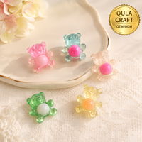 Mini-breloques ovales personnalisées en relief avec animaux à bras ouverts pour accessoires de cheveux, téléphones et bijoux - Vente en gros