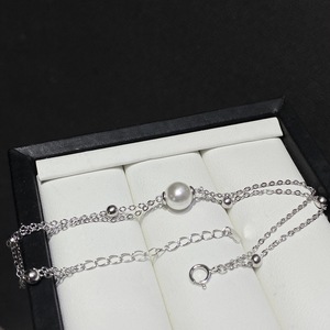 Base para Pulsera de Plata Pura S925, para Cuentas Redondas de Jade de 7-8mm, Accesorios DIY con Tamaños de 20mm y 25mm, Joyería Femenina de Moda - Product Image 3