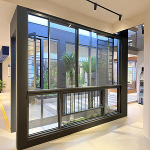 Fenêtre coulissante panoramique en aluminium, insonorisée, pour villa, verrière, avec quincaillerie allemande antivol pour extérieur d'hôtel, vente en gros - Product Image 2