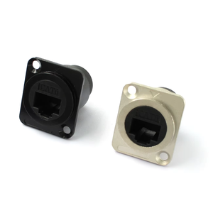 Adaptador de extensión Ethernet de red tipo D, enchufe de montaje en <span class=keywords><strong>Panel</strong></span> RJ45 Cat6 con accesorios de conector de tapa antipolvo - Product Image 2