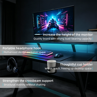 Mesa de Juego para PC, Escritorio para Laptop, Mueble para Oficina en Casa, Estación de Estudio y Trabajo