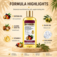 Huile de massage relaxante à l'huile de Batana pour le soin profond de la peau du corps, 200 ml, vente en gros