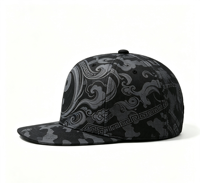Gorra de Béisbol con Diseño Personalizado, Estampado Único, 6 Paneles, Estilo Deportivo, Cierre a Presión, Gorra Plana para Hombre, Estilo Casual y Urbano